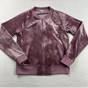 Juicy Couture Women’s Crushed Velvet Track
Hoodie Lilac Snow pink purple Size XS